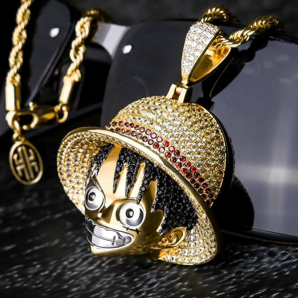 Monkey D. Luffy High Quality Ice AAA+ Cubic Zircon Necklace & Pendant