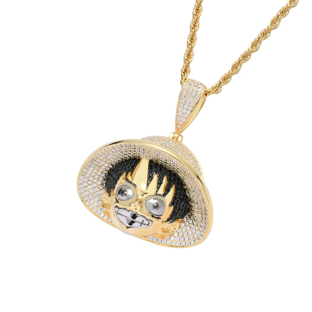Monkey D. Luffy High Quality Ice AAA+ Cubic Zircon Necklace & Pendant
