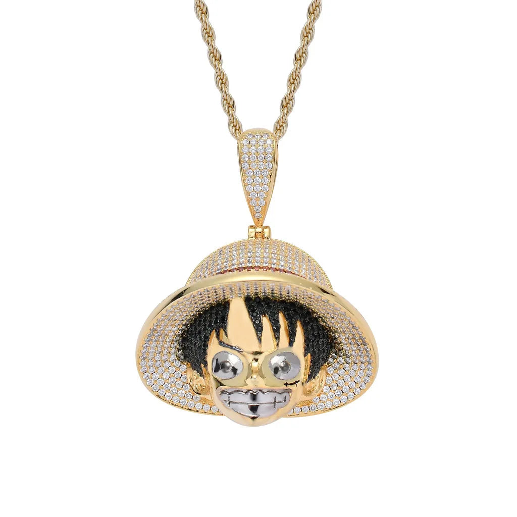 Monkey D. Luffy High Quality Ice AAA+ Cubic Zircon Necklace & Pendant