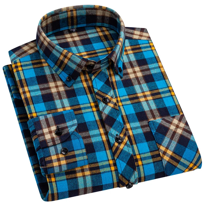 High Quality Men's Flannel Soft 100% Cotton Plus Size