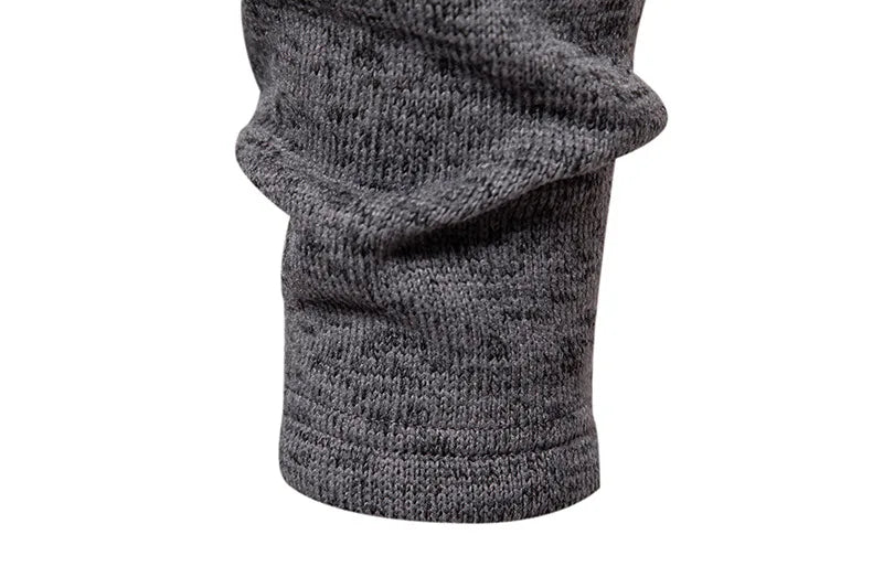 Turtleneck for Men Oblique Button Long Sleeve Knit Sweaters British Bottoming Undershirt
