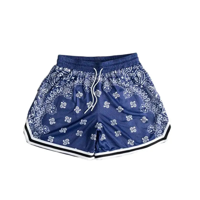 Paisley shorts men's mesh quick drying fitness outdoor training pants