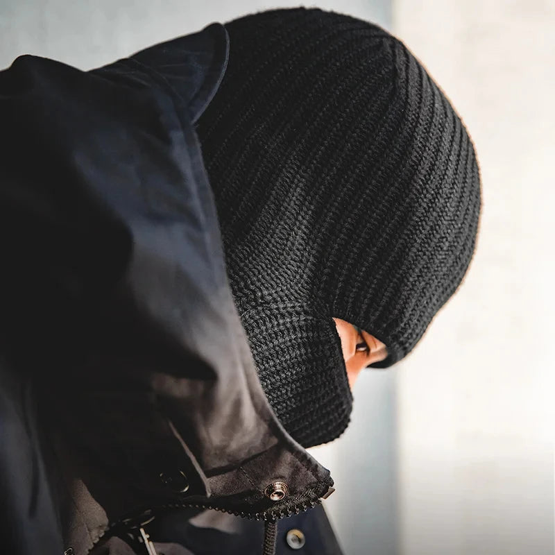 Unisex Skullies Beanies Knitted Woolen Balaclava Mask Bonnet Thick Hat