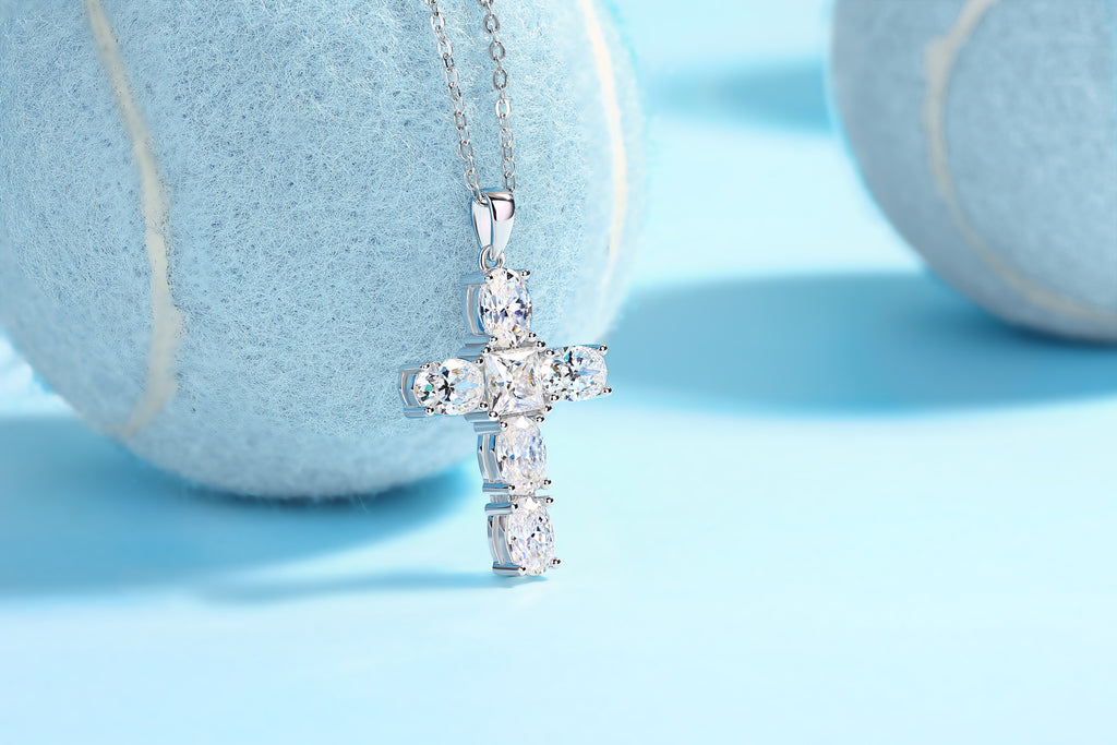 1Soul Guidance - Fashionable Jewelry Pendant Set With Moissanite S925 Sterling Silver And Platinum-plated Diamond, Moissanite Silver Jewelry Prohibit TikTok sales