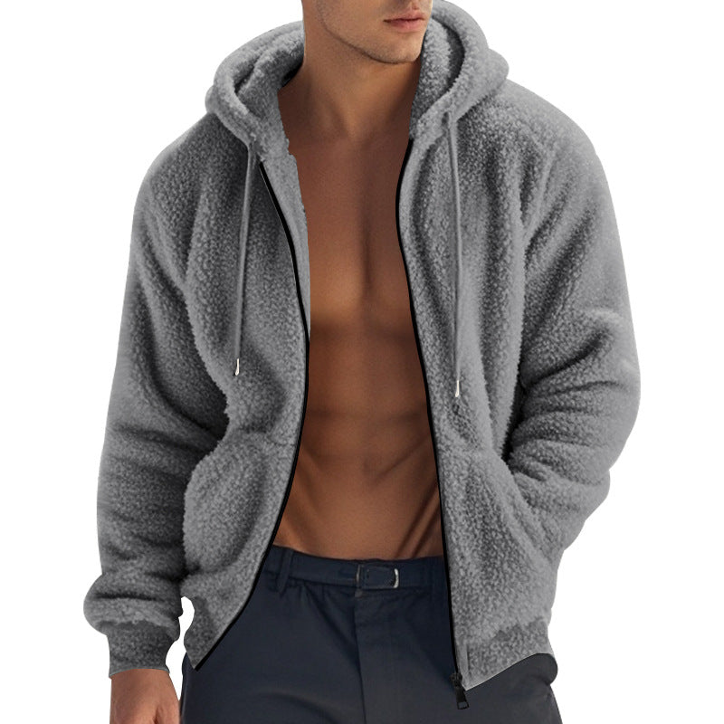 Men's Thickened Warm Double-sided Fleece Zipper Jacket