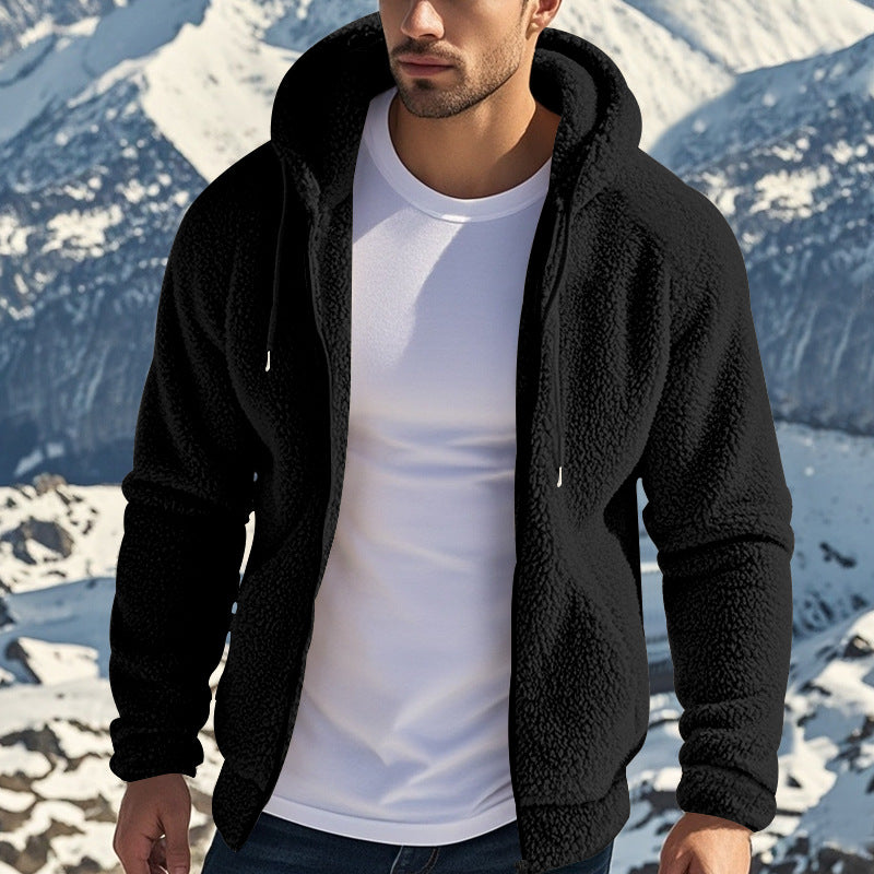 Men's Thickened Warm Double-sided Fleece Zipper Jacket