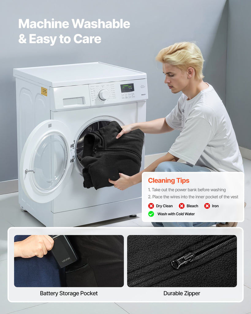 Heated Vest, Men Electric Heating Vest With 16000 MAh Battery Pack, 6 Heating Zones Lightweight Rechargeable Winter-Vest With 3 Levels, For Outdoor Hiking Camping Fishing Skiing, Size XL