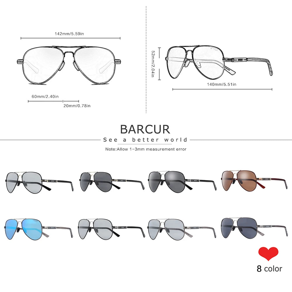 Polarized Pilot Sun Glasses for Men Eyewear