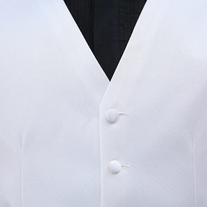 Men's Waistcoat Slim Fit Vest For Men U-Neck Retro Gentlemen Solid Gilet