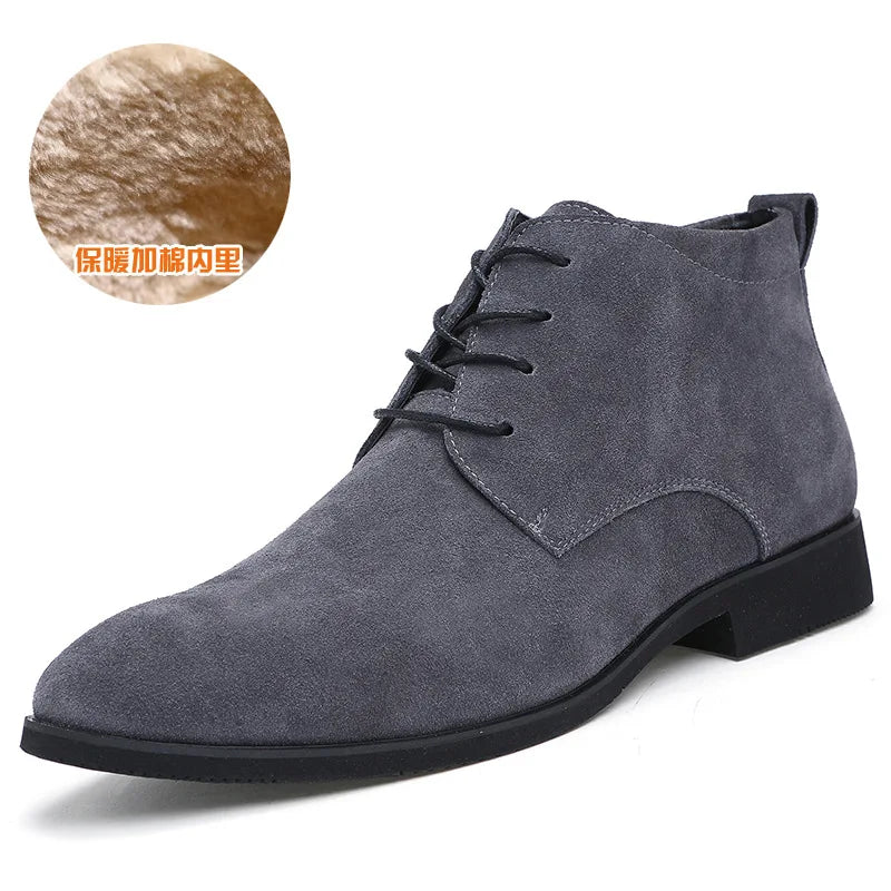 Chukka Boots High Top Shoes Outdoor Leather Men's Winter Shoes