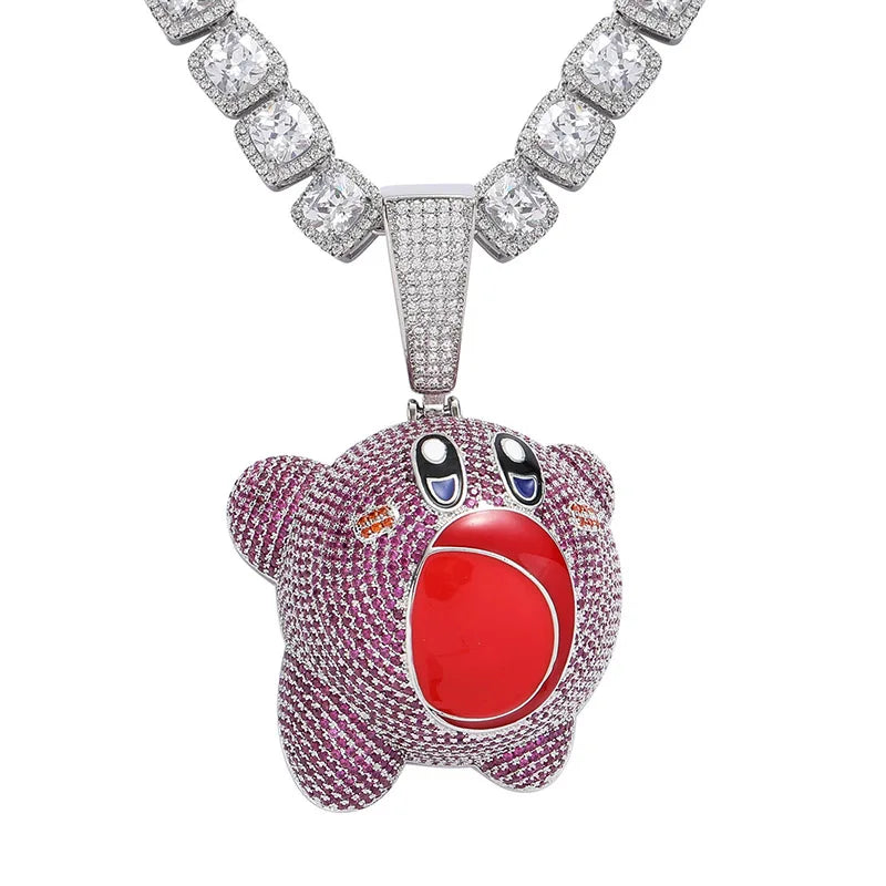 Hip Hop Micro Paved Cubic Zirconia Bling Iced Out Kirby Pendants for Men