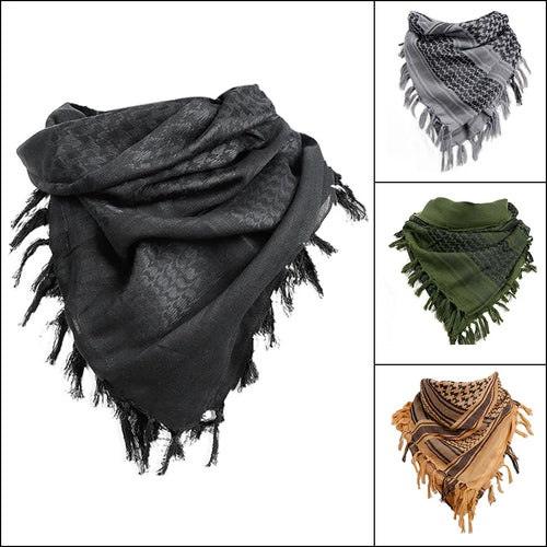 Military Men's Neck Headscarf Desert Arabic Keffiyeh Cotton Tactical Scarf