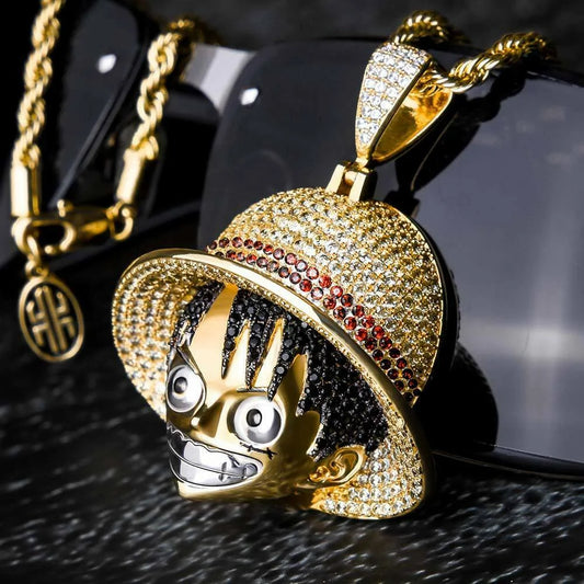 Monkey D. Luffy High Quality Ice AAA+ Cubic Zircon Necklace & Pendant