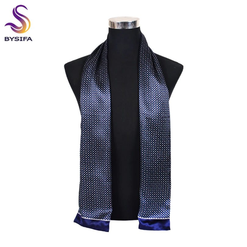 100% Printed Long Scarves Men Pure Silk Scarf160*26cm