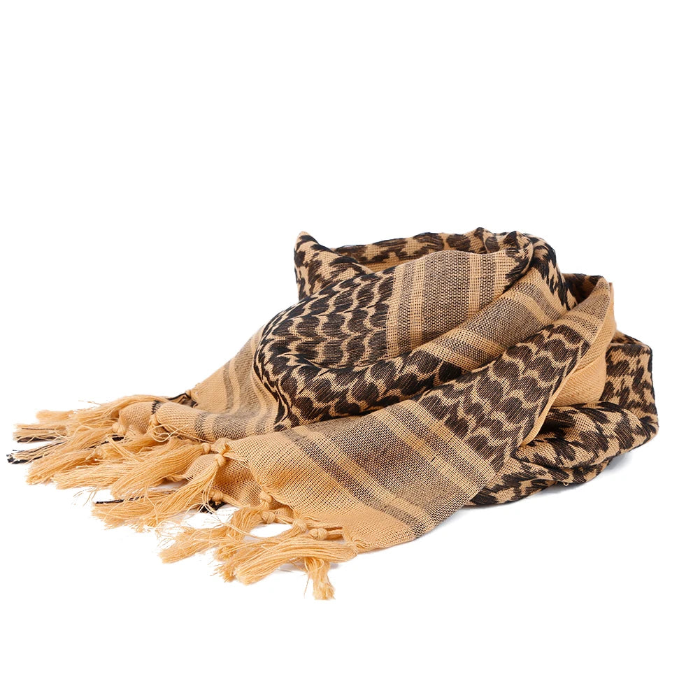 Military Men's Neck Headscarf Desert Arabic Keffiyeh Cotton Tactical Scarf