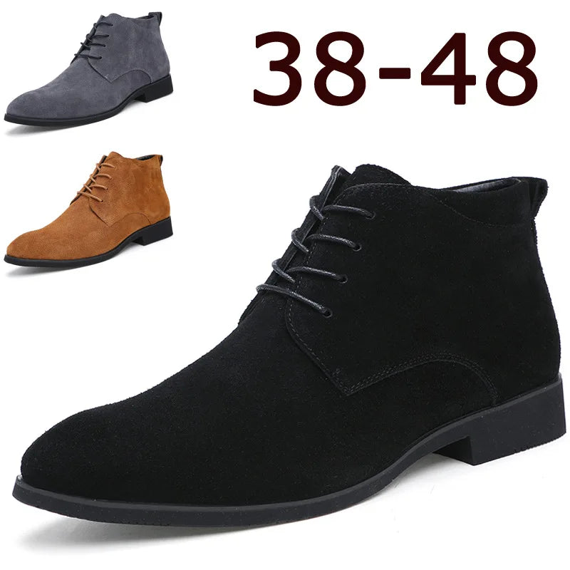 Chukka Boots High Top Shoes Outdoor Leather Men's Winter Shoes