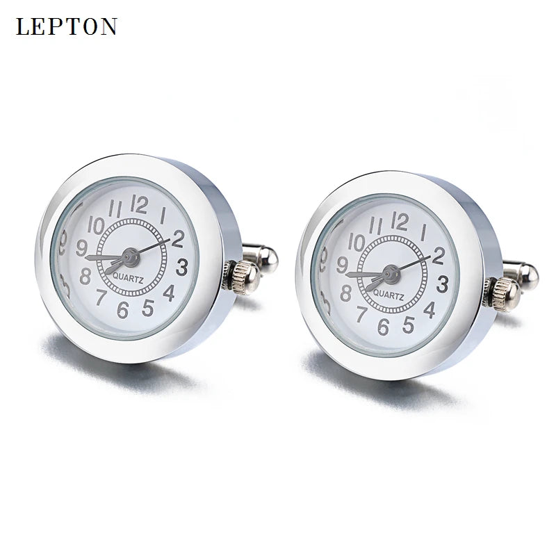 Battery Digital Watch Cufflinks For Men