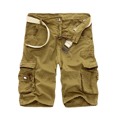 Men's Cargo Army Camouflage Tactical Shorts Men Cotton Loose Pants