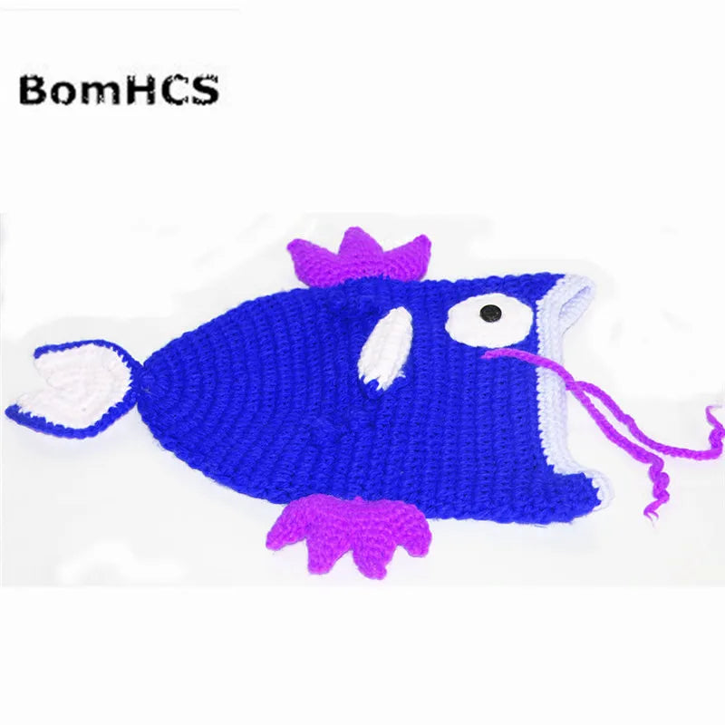 Color Goldfish Carp Beanie Handmade Knitted Winter Thick Cap
