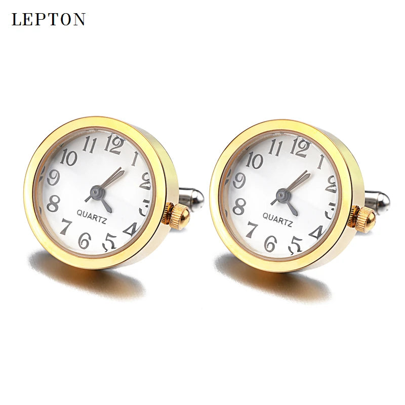 Battery Digital Watch Cufflinks For Men