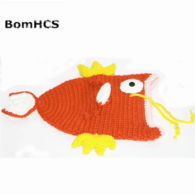 Color Goldfish Carp Beanie Handmade Knitted Winter Thick Cap