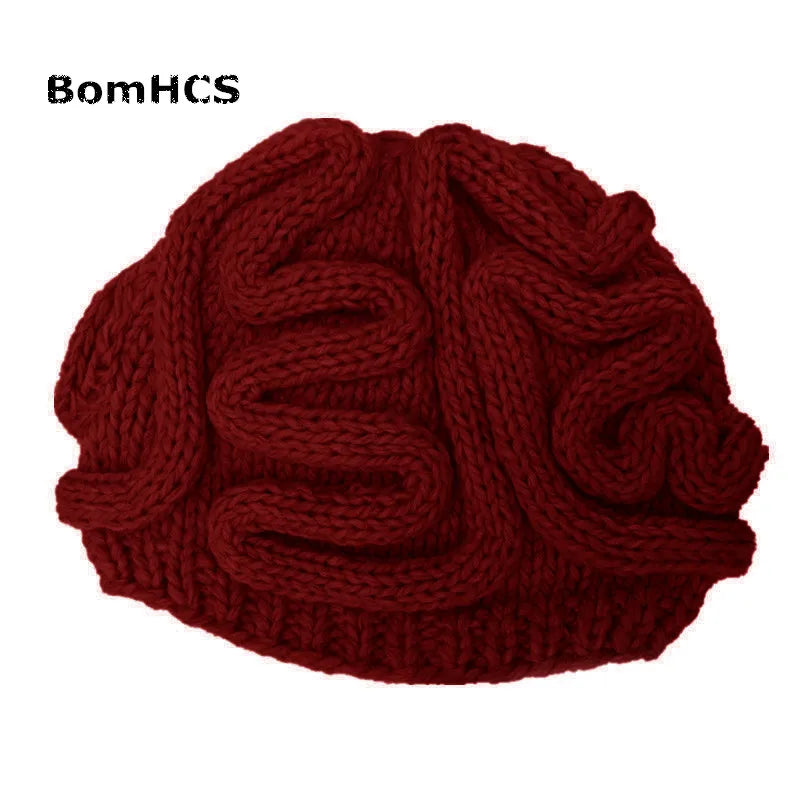 Funny Winter Horrible Brain Wool Handmade Unisex Beanie Caps