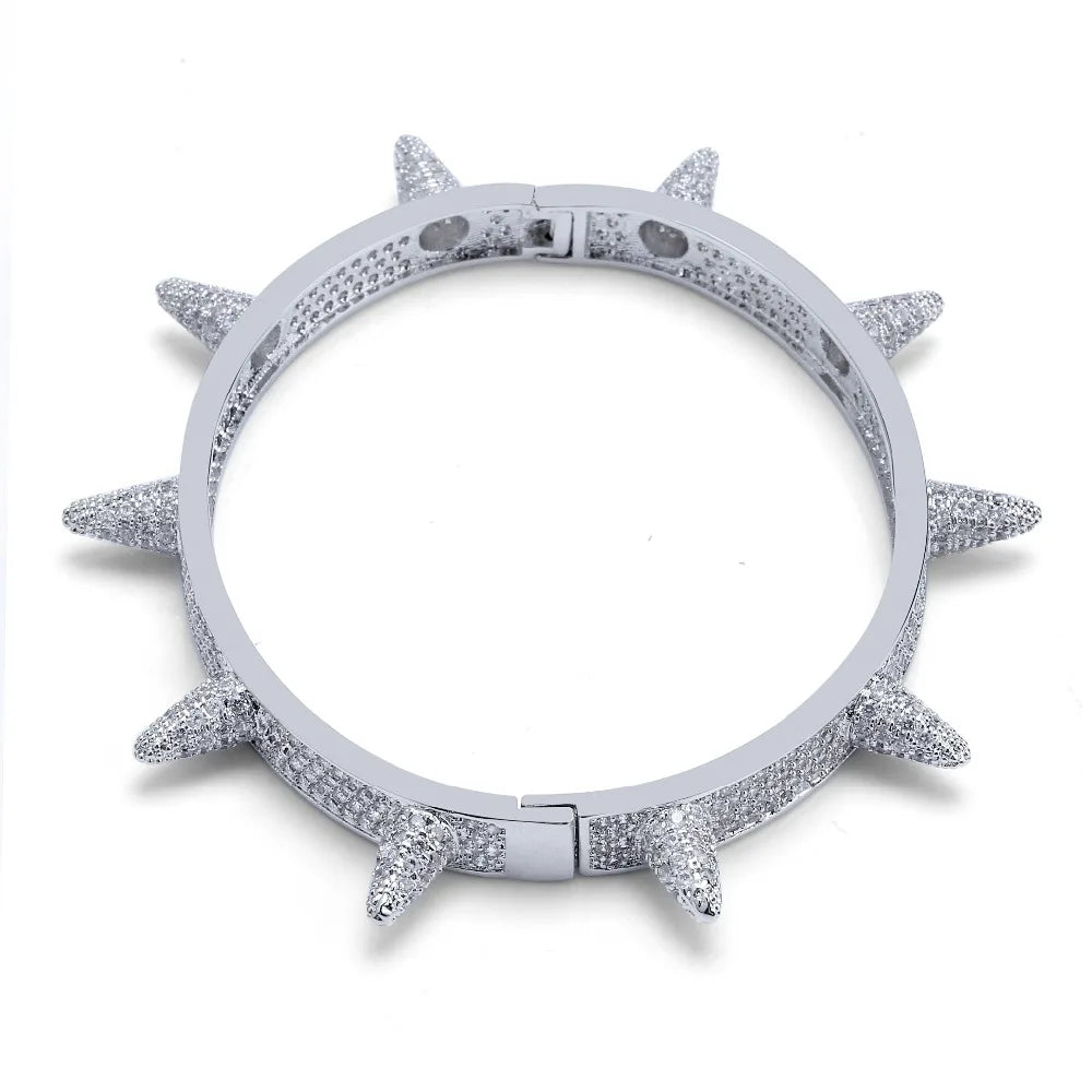 Spikes Rivet Stud Men's Bracelets Iced Out Hip Hop/Punk Jewelry