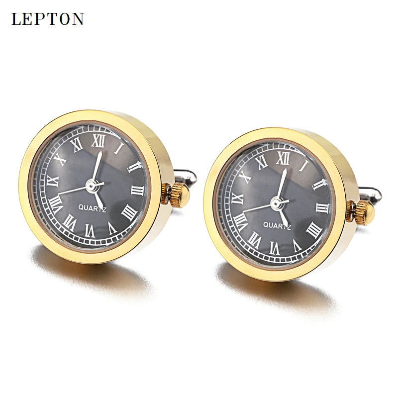 Battery Digital Watch Cufflinks For Men