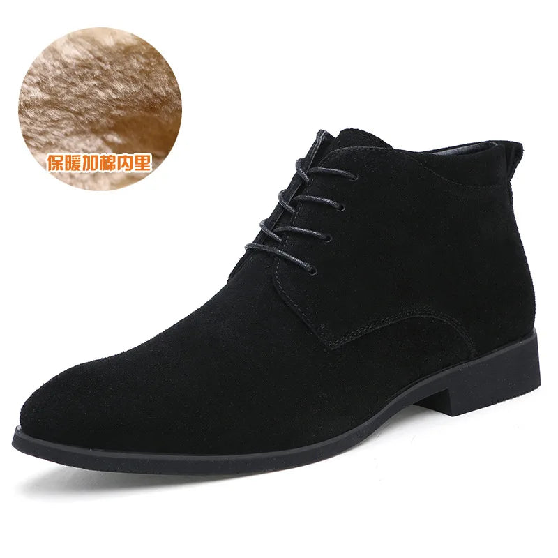 Chukka Boots High Top Shoes Outdoor Leather Men's Winter Shoes