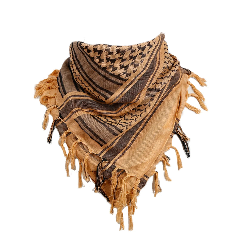 Military Men's Neck Headscarf Desert Arabic Keffiyeh Cotton Tactical Scarf