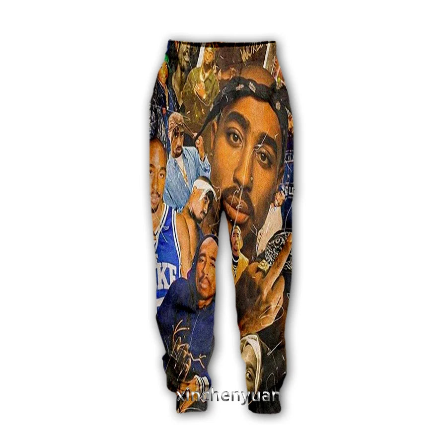 Men/Women Tupac 3D Printed Long Sleeve Sweatshirt Hoodies Sport Long Pants