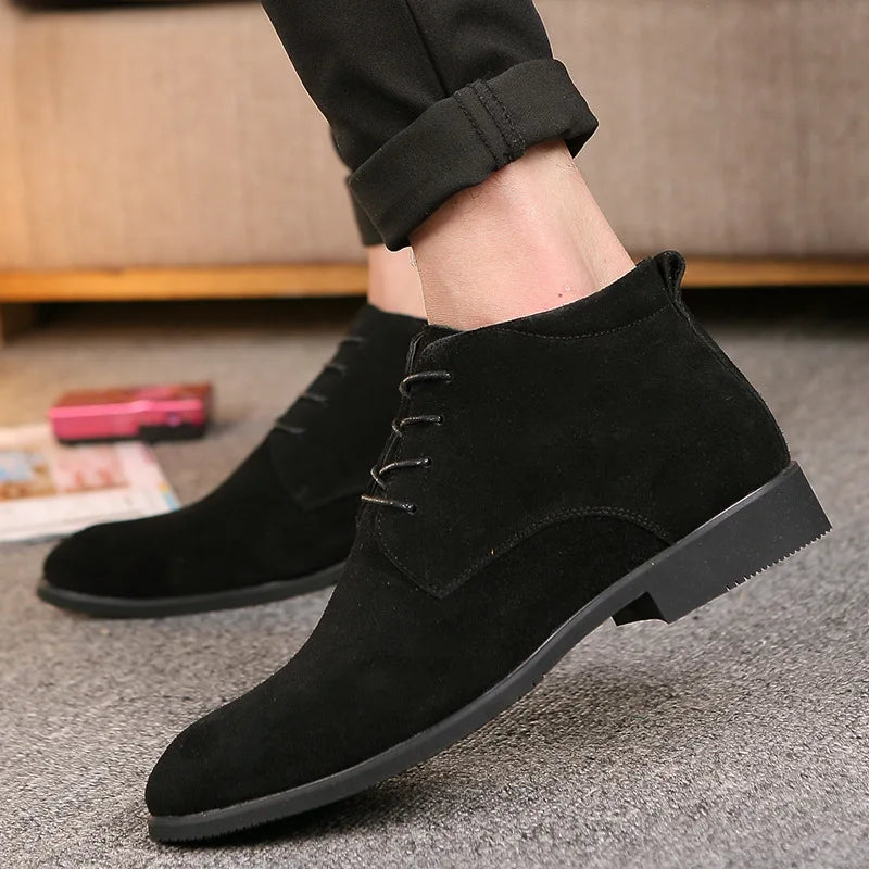 Chukka Boots High Top Shoes Outdoor Leather Men's Winter Shoes