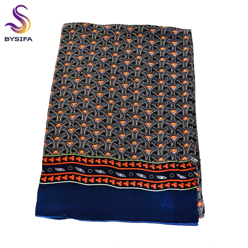 100% Printed Long Scarves Men Pure Silk Scarf160*26cm