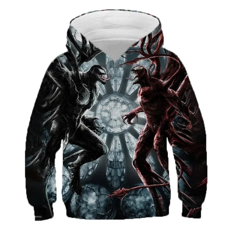 Venom Marvel Men's 3D Printing Oversized Pullover Hoodie