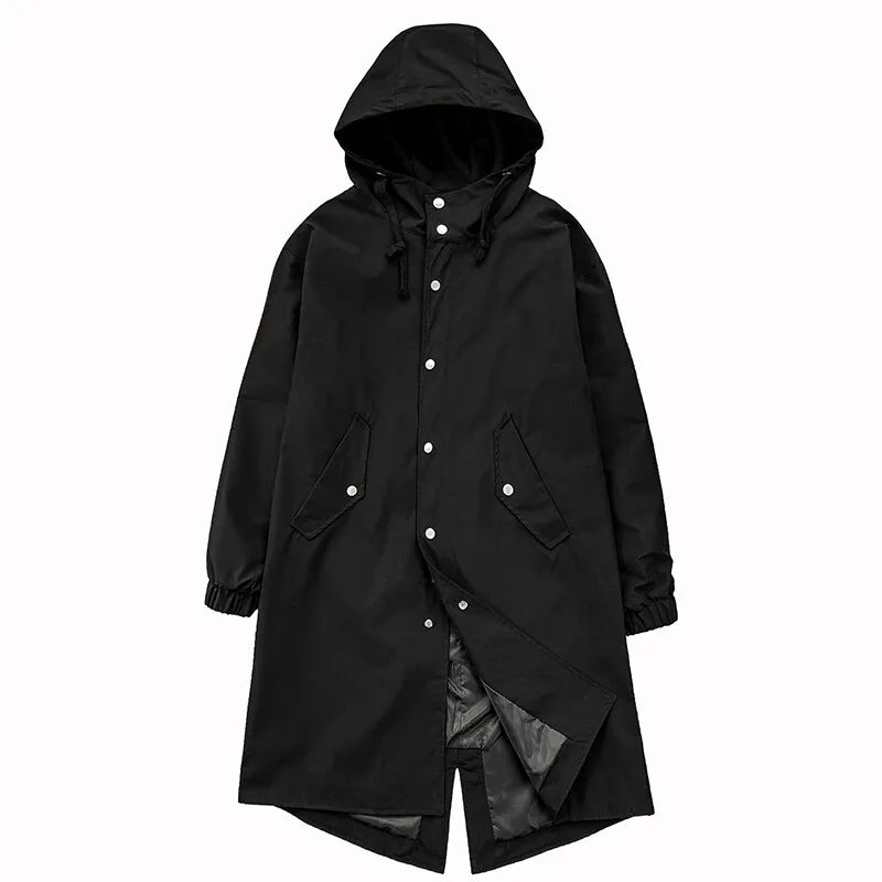 Men's Hooded Korean Streetwear Oversize Coats Streetwear Loose Jackets