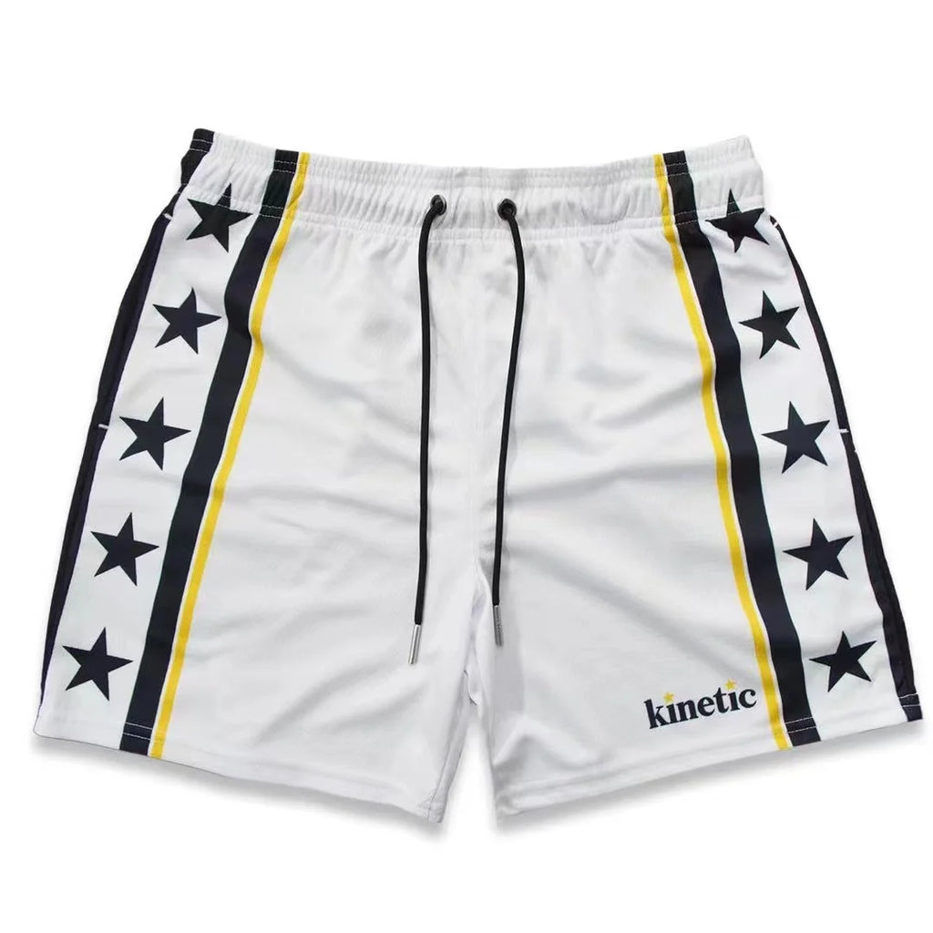 Mesh Breathable Men Shorts GYM Quick-Drying Baggy Print Summer Shorts