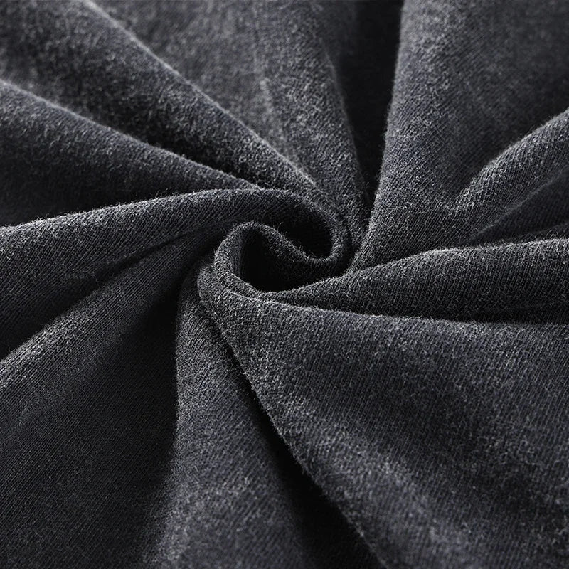 Vintage Men Streetwear Anime Print Short Sleeve Cotton T Shirt