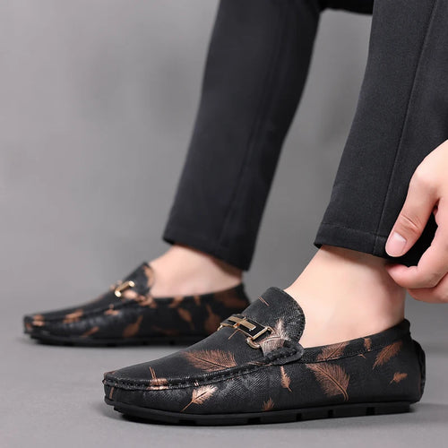 Men‘s High Quality Slip on Classics Leather Comfortable Outdoor Flats Shoes