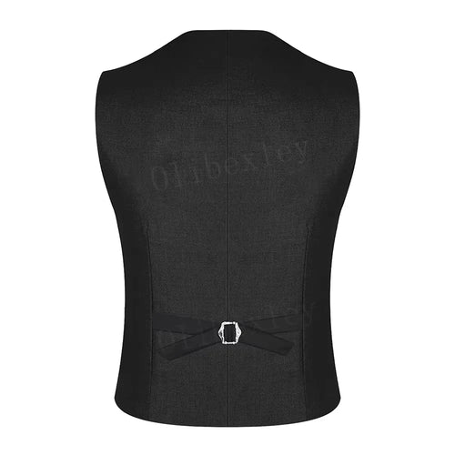 Luxury Men's Suit Slim Fit Waistcoat Tuxedo V-Neck Solid Vest