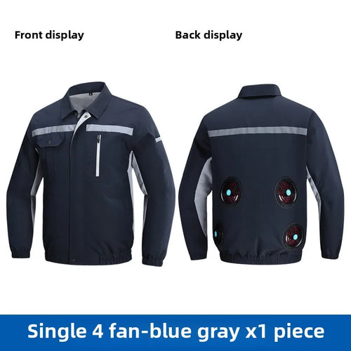 Cooling Jacket Men's Heat Resistant Air Conditioner Breathable Outdoor Fan Workwear