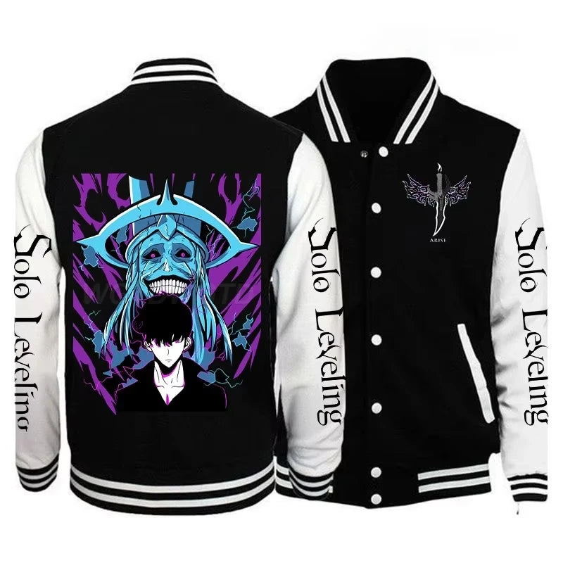 Solo Leveling Printing Jackets Loose Baseball Uniform Casual Streetwear