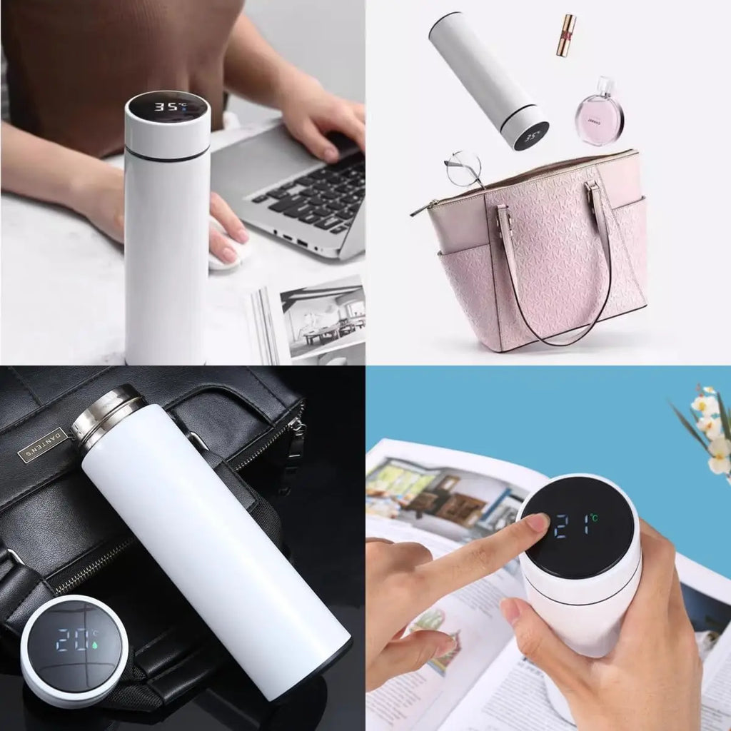 500ML Temperature Display Thermos Stainless Steel Divided Thermos Bottle Vacuum Insulated Cup
