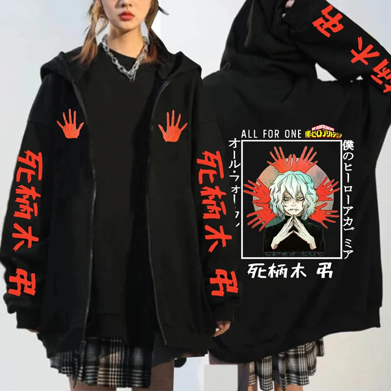 My Hero Academia Men/Women Zip Hoodies Plus Size Unisex Streetwear