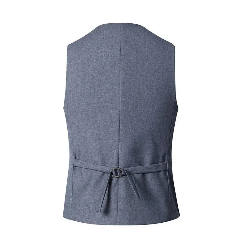 Slim Fit Suit Vests For Men Waistcoat Single Breasted Formal Jacket