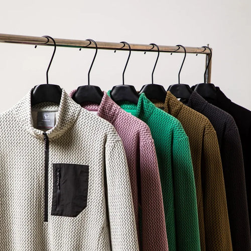 Colorful Outdoor Unisex Half-zip Long-sleeved Bottom Half-high Collar Sweatshirt