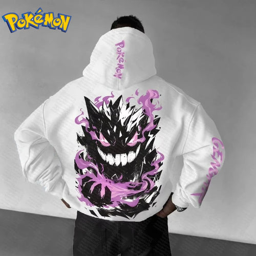 Pokémon Men Hoodie Loose Street Graffiti Printing Cool Hooded Sweater