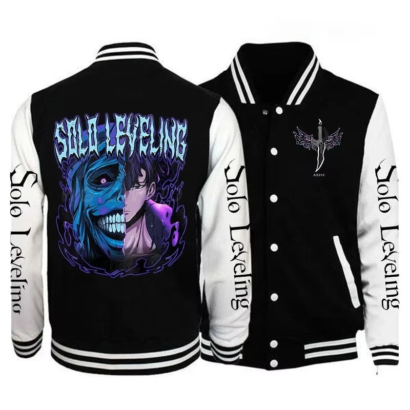 Solo Leveling Printing Jackets Loose Baseball Uniform Casual Streetwear