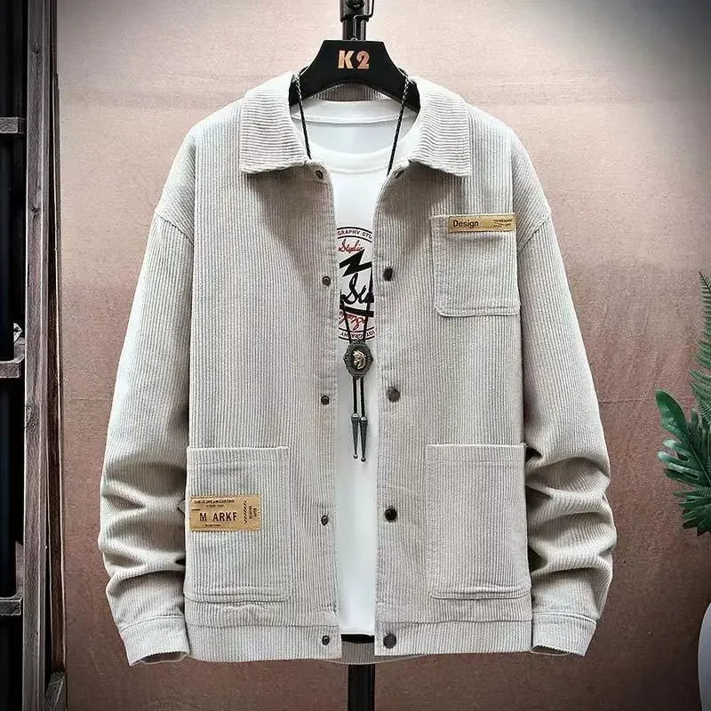 Oversize Coat Men's Single Breasted Striped Blazer Plus Big Size Premium Quality