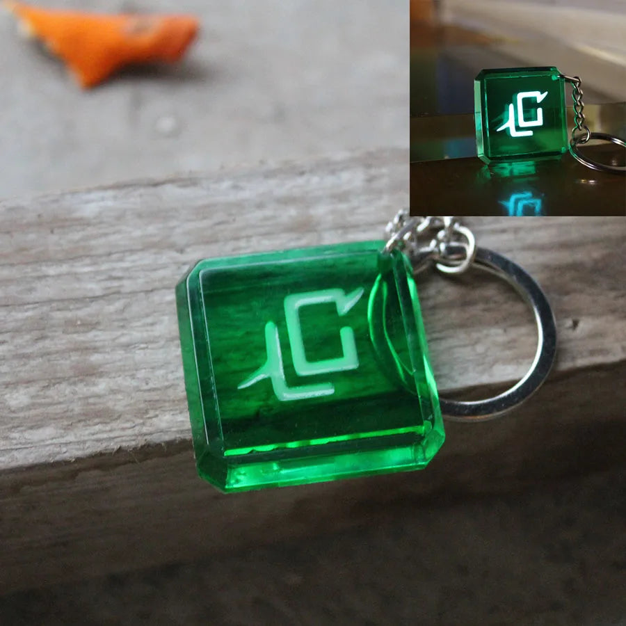 Glowing Final Fantasy XIV game profession GLOW in the DARK keychain