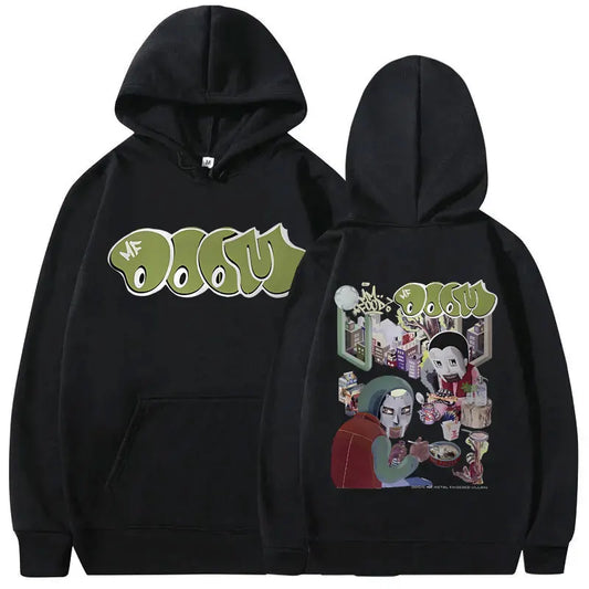 MF Doom MM FOOD Graphic Men's Hip Hop Hooded Sweatshirt Casual Fleece Oversized Hoodies